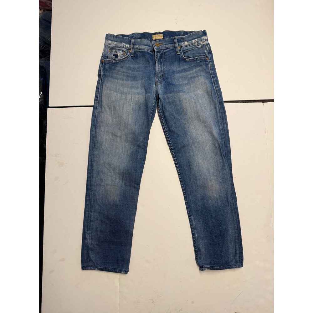 MOTHER The Drop Out Tequila‎ Truth Cropped Ankle Jeans 1164-173 Blue Size 24
